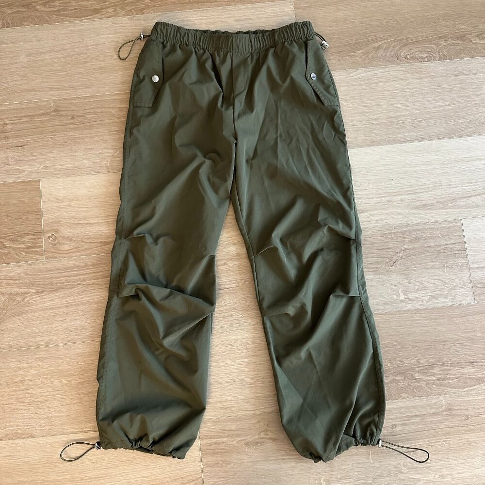 Idun Jade Green Parachute Pants